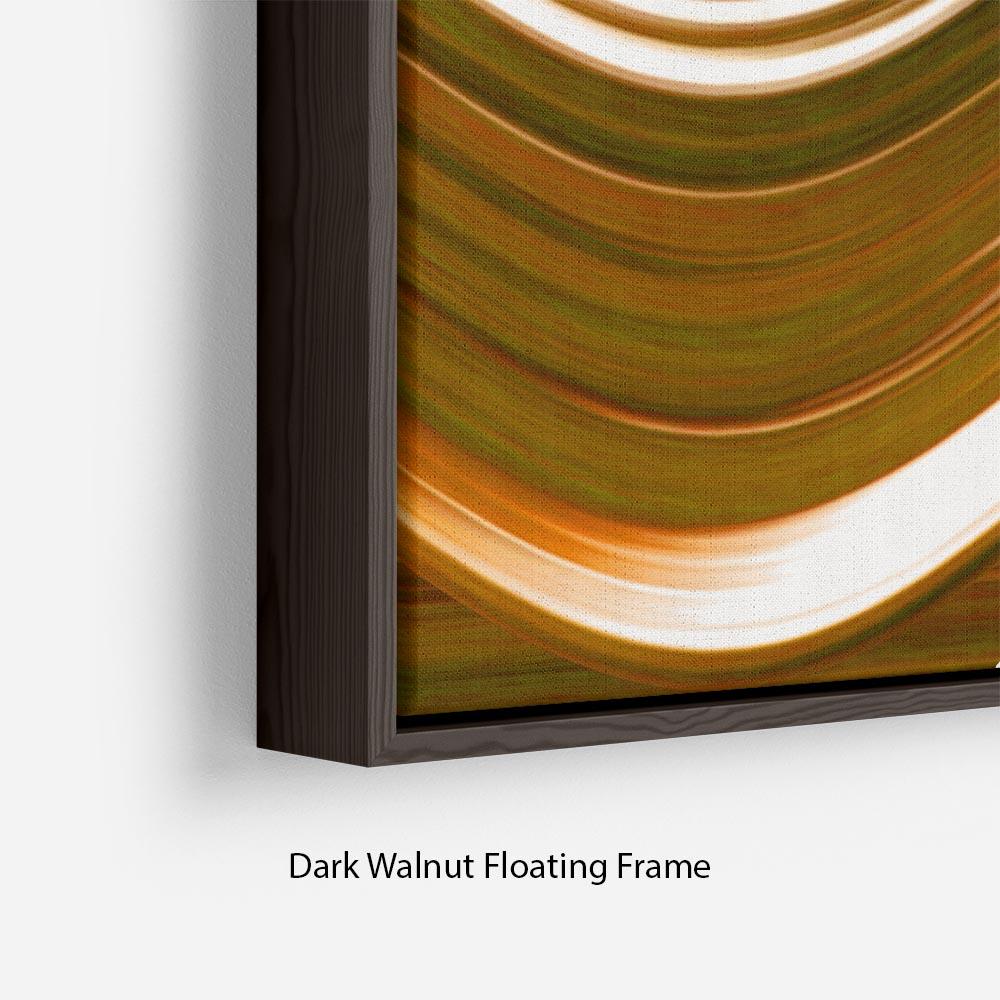 Orange Wave Floating Frame Canvas - Canvas Art Rocks - 6