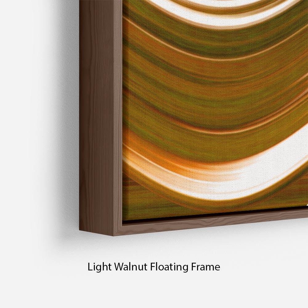 Orange Wave Floating Frame Canvas - Canvas Art Rocks - 8