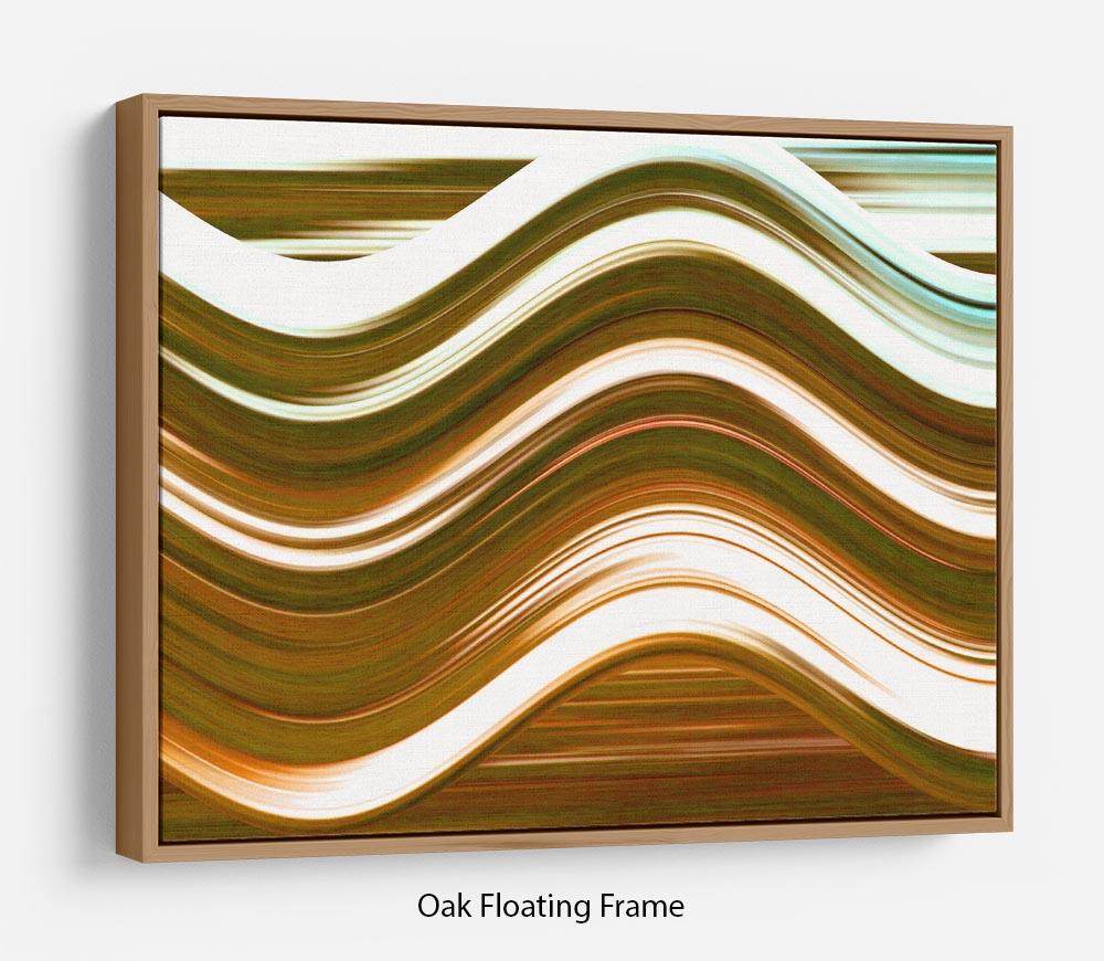 Orange Wave Floating Frame Canvas - Canvas Art Rocks - 9