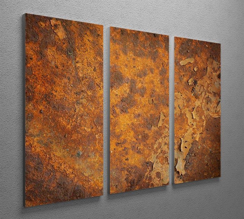 Orange rust grunge abstract 3 Split Panel Canvas Print - Canvas Art Rocks - 2