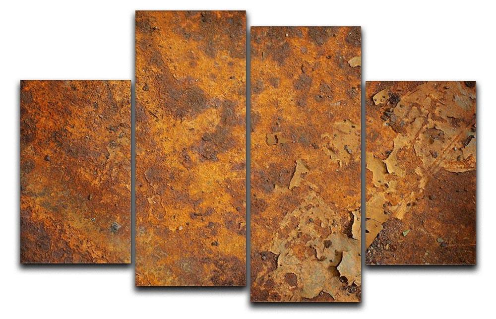 Orange rust grunge abstract 4 Split Panel Canvas - Canvas Art Rocks - 1