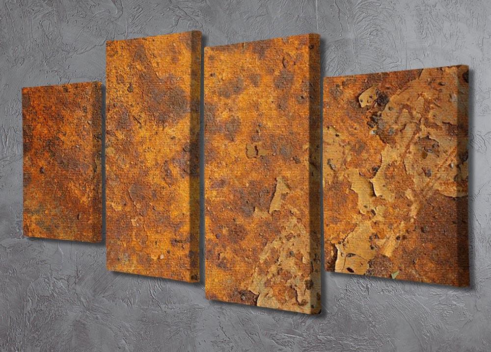 Orange rust grunge abstract 4 Split Panel Canvas - Canvas Art Rocks - 2