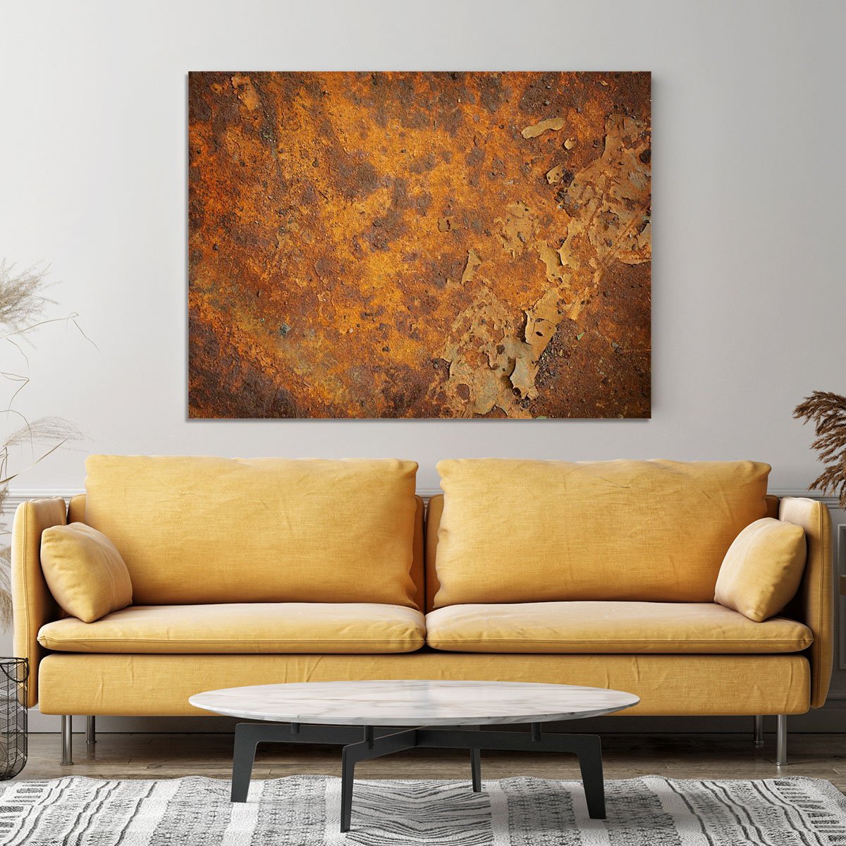 Orange rust grunge abstract Canvas Print or Poster