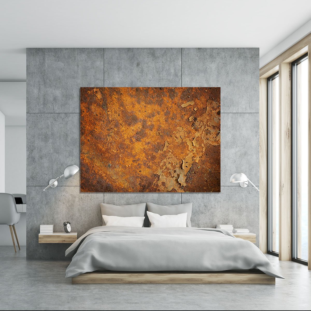 Orange rust grunge abstract Canvas Print or Poster