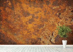 Orange rust grunge abstract Wall Mural Wallpaper - Canvas Art Rocks - 4