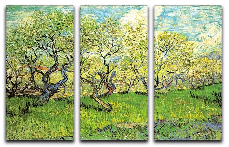 Orchard in Blossom 2 by Van Gogh 3 Split Panel Canvas Print - Canvas Art Rocks - 4