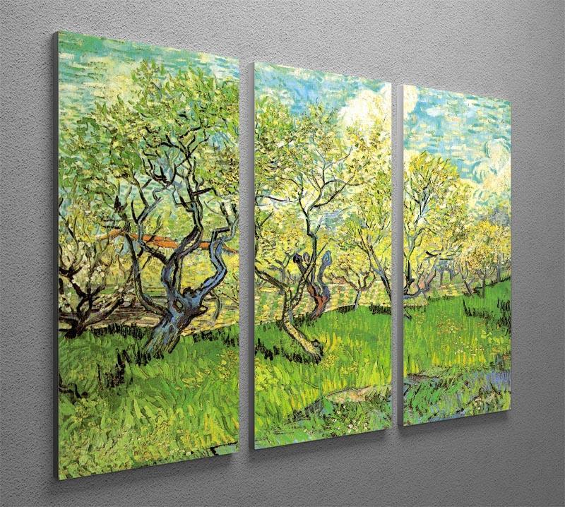 Orchard in Blossom 2 by Van Gogh 3 Split Panel Canvas Print - Canvas Art Rocks - 4
