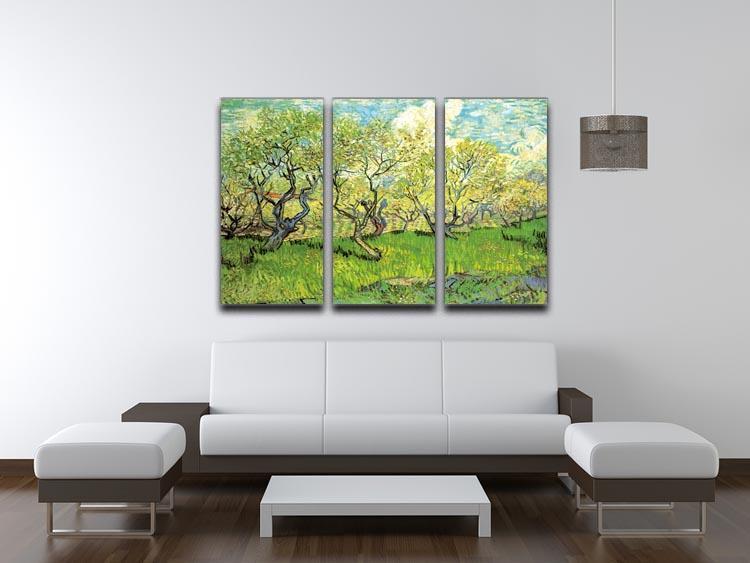 Orchard in Blossom 2 by Van Gogh 3 Split Panel Canvas Print - Canvas Art Rocks - 4