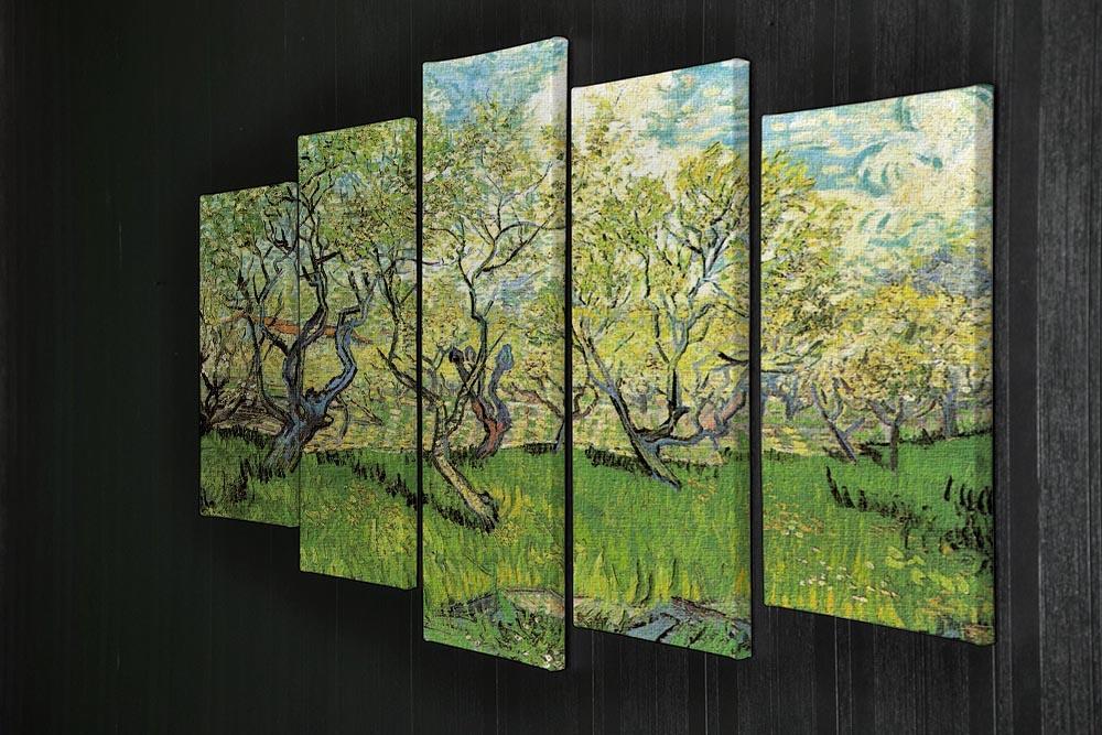Orchard in Blossom 2 by Van Gogh 5 Split Panel Canvas - Canvas Art Rocks - 2