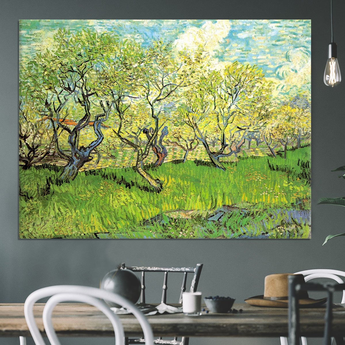 Orchard in Blossom 2 by Van Gogh Canvas Print or Poster