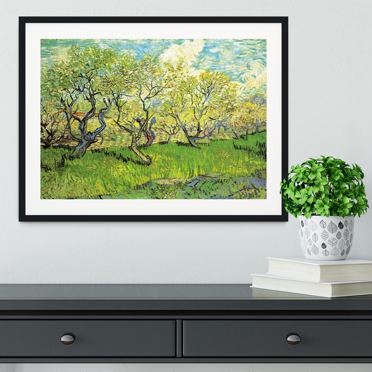 Orchard in Blossom 2 by Van Gogh Framed Print - Canvas Art Rocks - 1