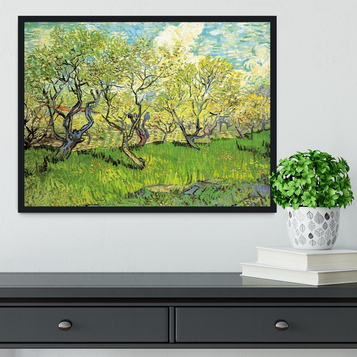 Orchard in Blossom 2 by Van Gogh Framed Print - Canvas Art Rocks - 2