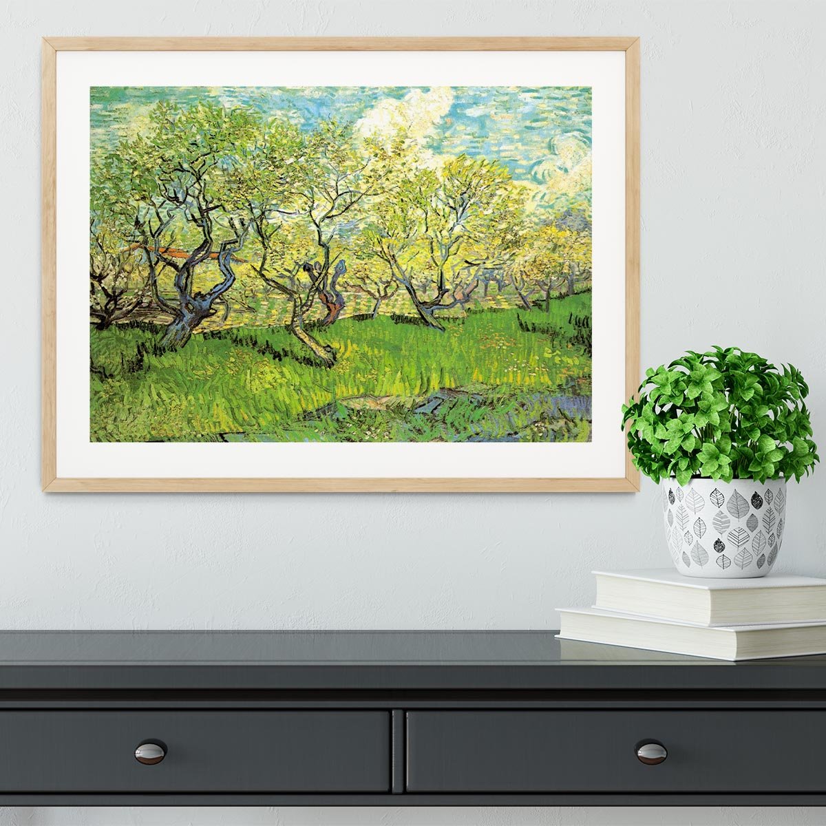 Orchard in Blossom 2 by Van Gogh Framed Print - Canvas Art Rocks - 3