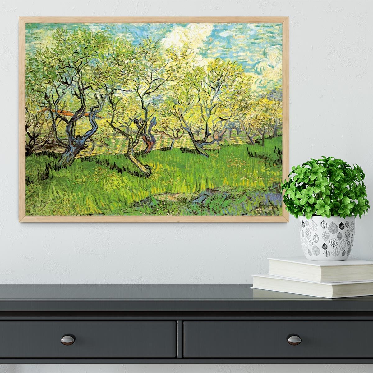 Orchard in Blossom 2 by Van Gogh Framed Print - Canvas Art Rocks - 4