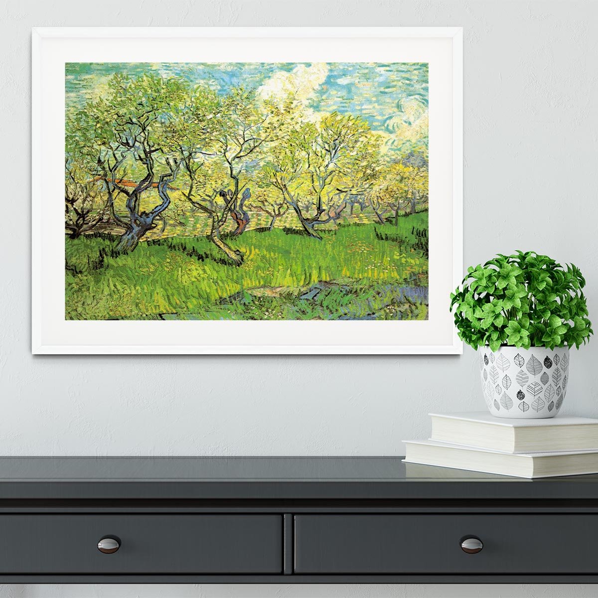 Orchard in Blossom 2 by Van Gogh Framed Print - Canvas Art Rocks - 5