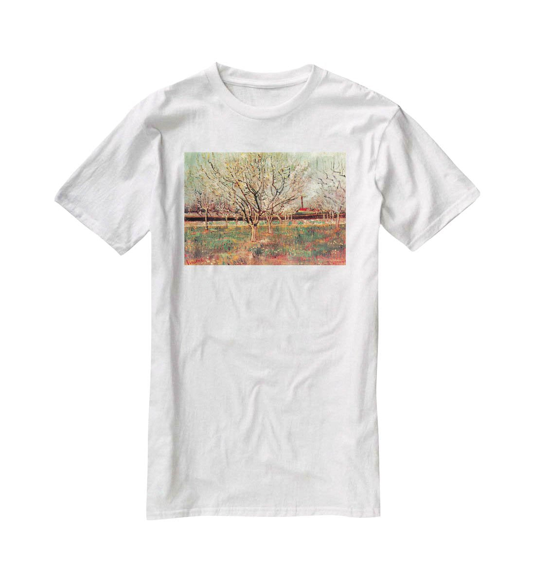 Orchard in Blossom Plum Trees by Van Gogh T-Shirt - Canvas Art Rocks - 5