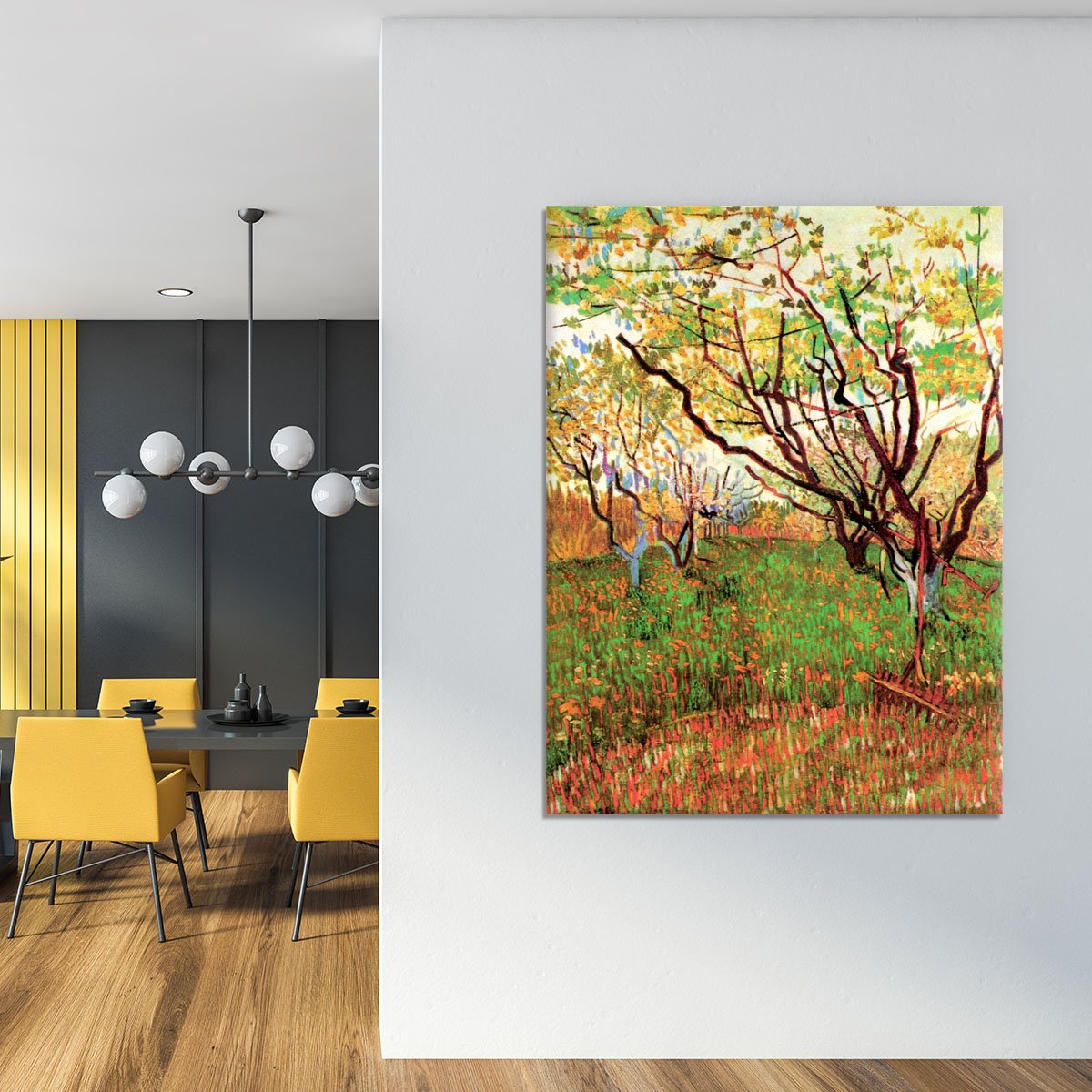 Orchard in Blossom by Van Gogh Canvas Print or Poster