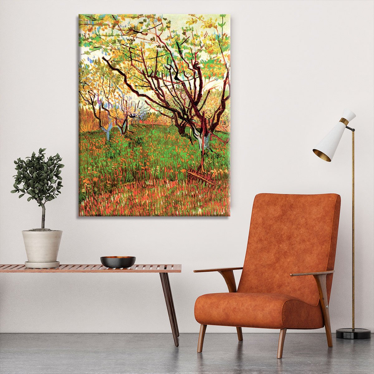 Orchard in Blossom by Van Gogh Canvas Print or Poster