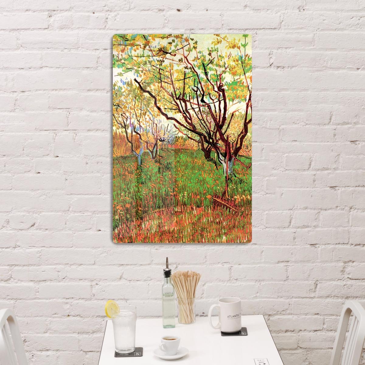 Orchard in Blossom by Van Gogh HD Metal Print