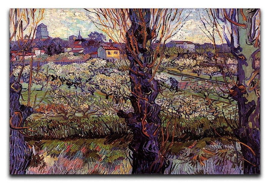 Orchard in Blossom with View of Arles by Van Gogh Canvas Print & Poster  - Canvas Art Rocks - 1