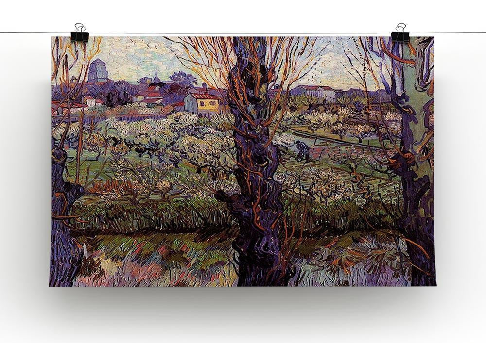 Orchard in Blossom with View of Arles by Van Gogh Canvas Print & Poster - Canvas Art Rocks - 2