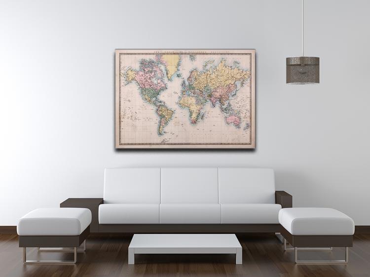 Original old hand coloured map Canvas Print or Poster - Canvas Art Rocks - 4