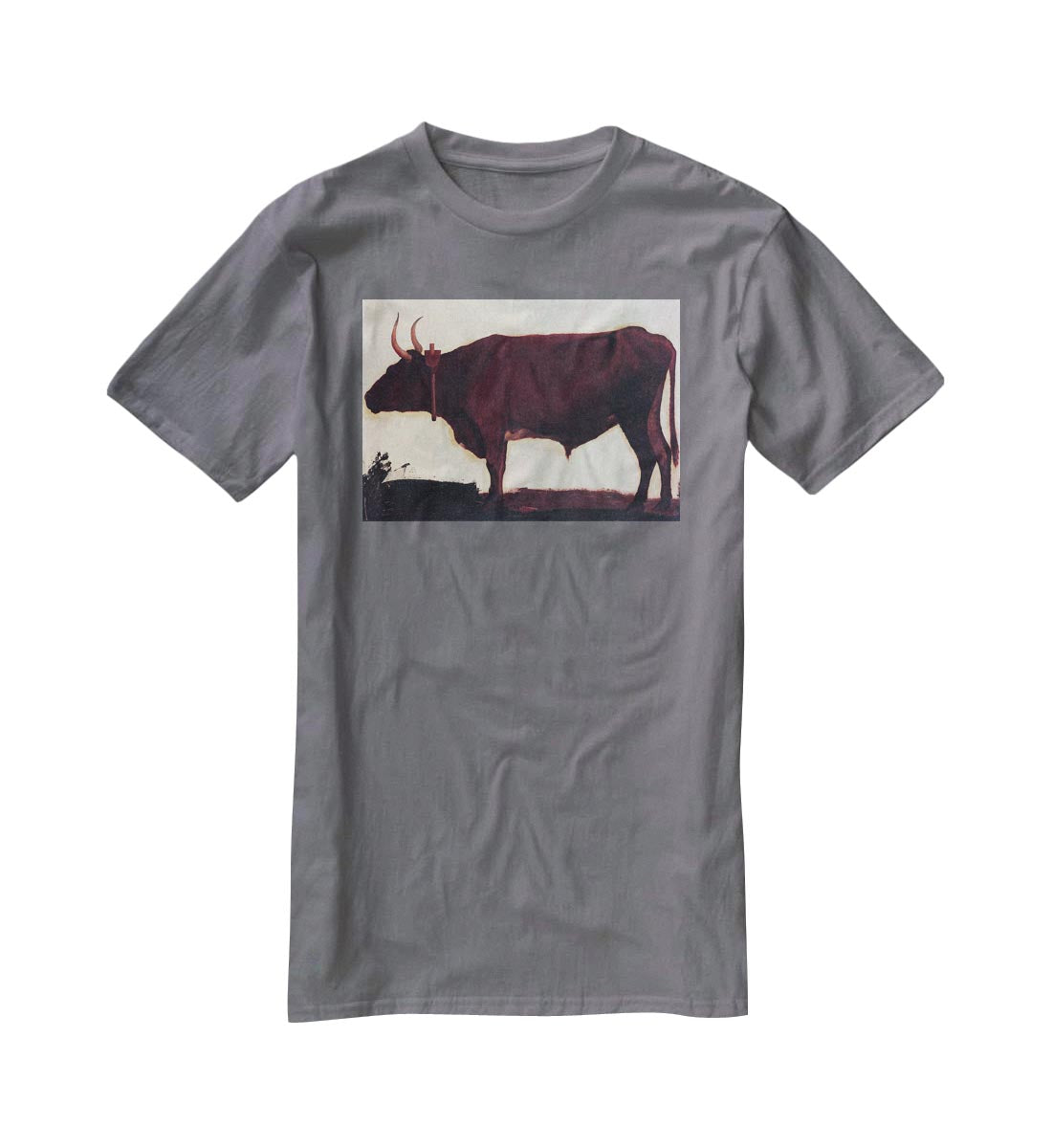 Ox by Bierstadt T-Shirt - Canvas Art Rocks - 3