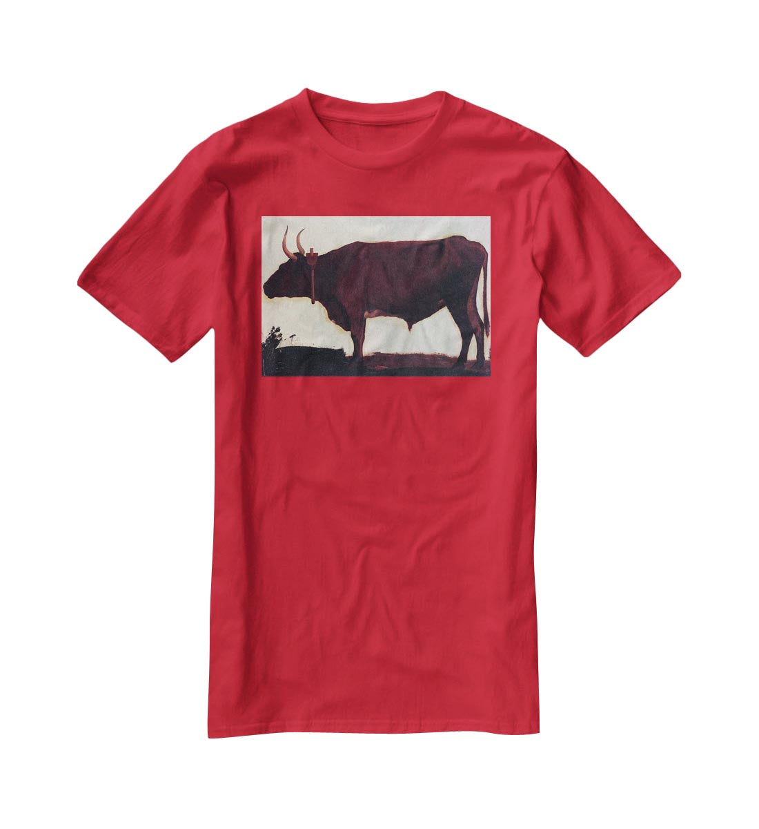 Ox by Bierstadt T-Shirt - Canvas Art Rocks - 4