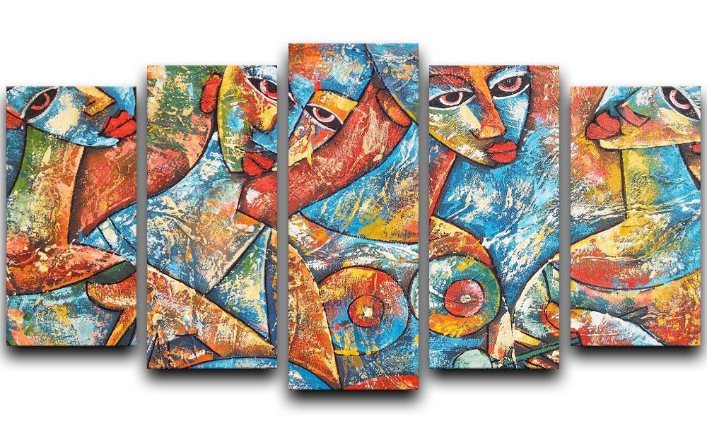 Painted Women 5 Split Panel Canvas  - Canvas Art Rocks - 1