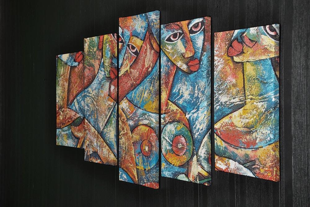 Painted Women 5 Split Panel Canvas - Canvas Art Rocks - 2