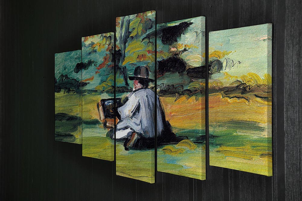 Painter at Work by Cezanne 5 Split Panel Canvas - Canvas Art Rocks - 2