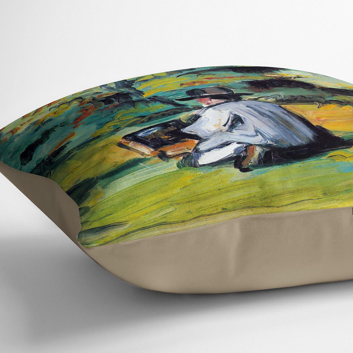 Painter at Work by Cezanne Cushion - Canvas Art Rocks - 2