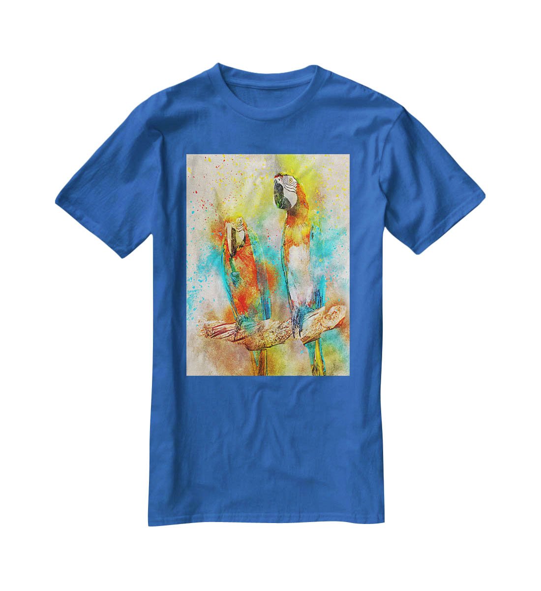 Pair Of Parrots T-Shirt - Canvas Art Rocks - 2