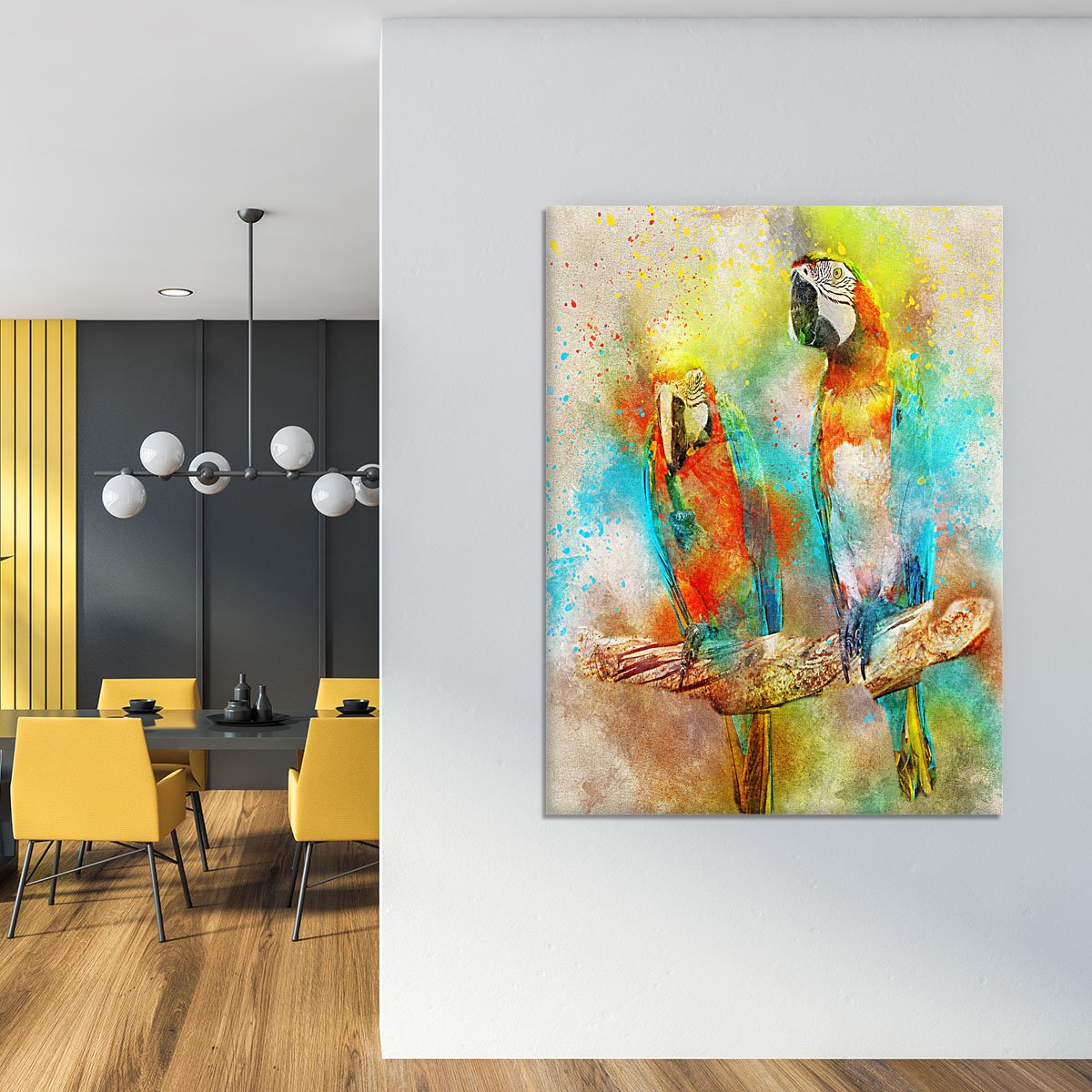 Pair Of Parrots Canvas Print or Poster