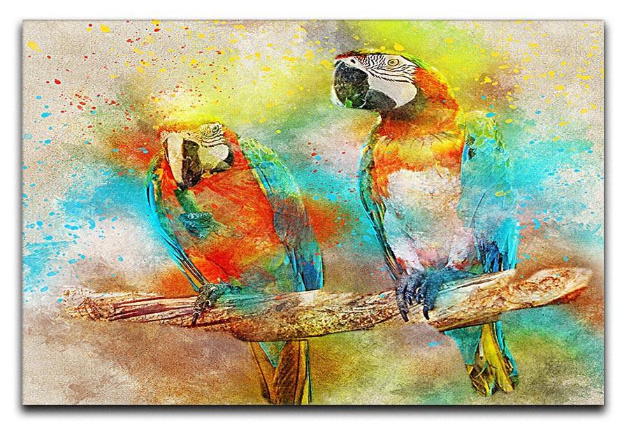Pair Of Parrots Canvas Print or Poster  - Canvas Art Rocks - 1