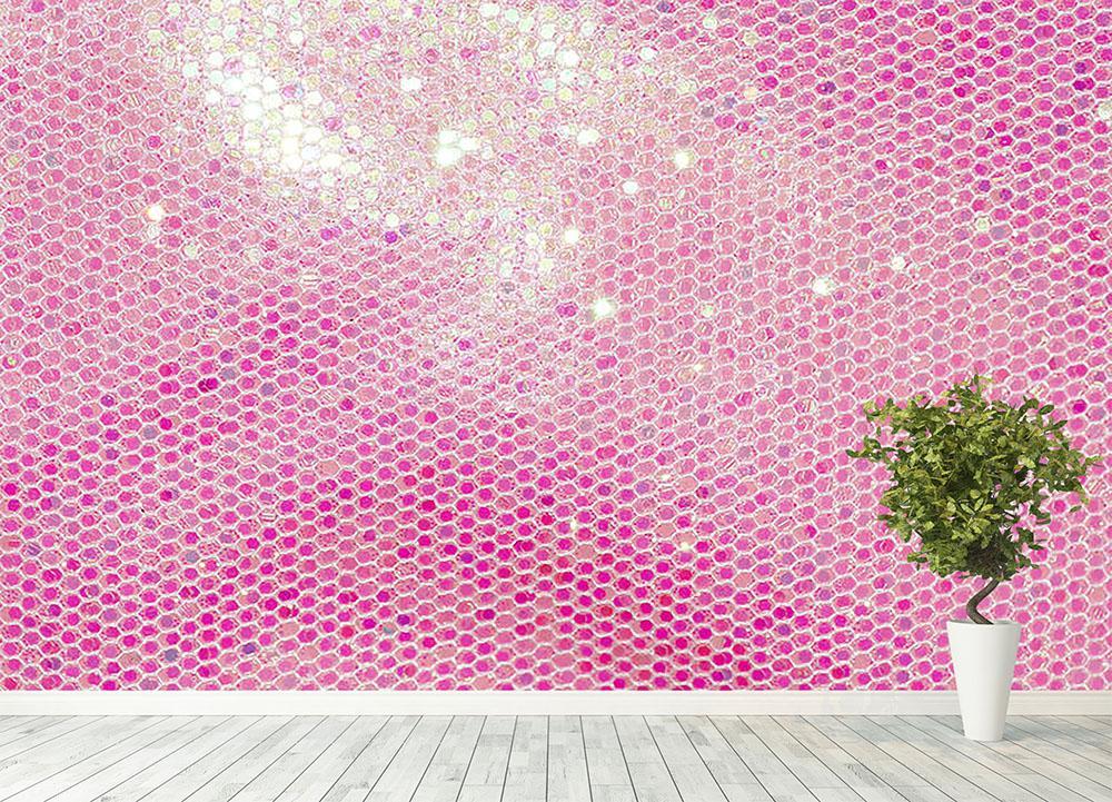 Pink Scales Fabric, Wallpaper and Home Decor