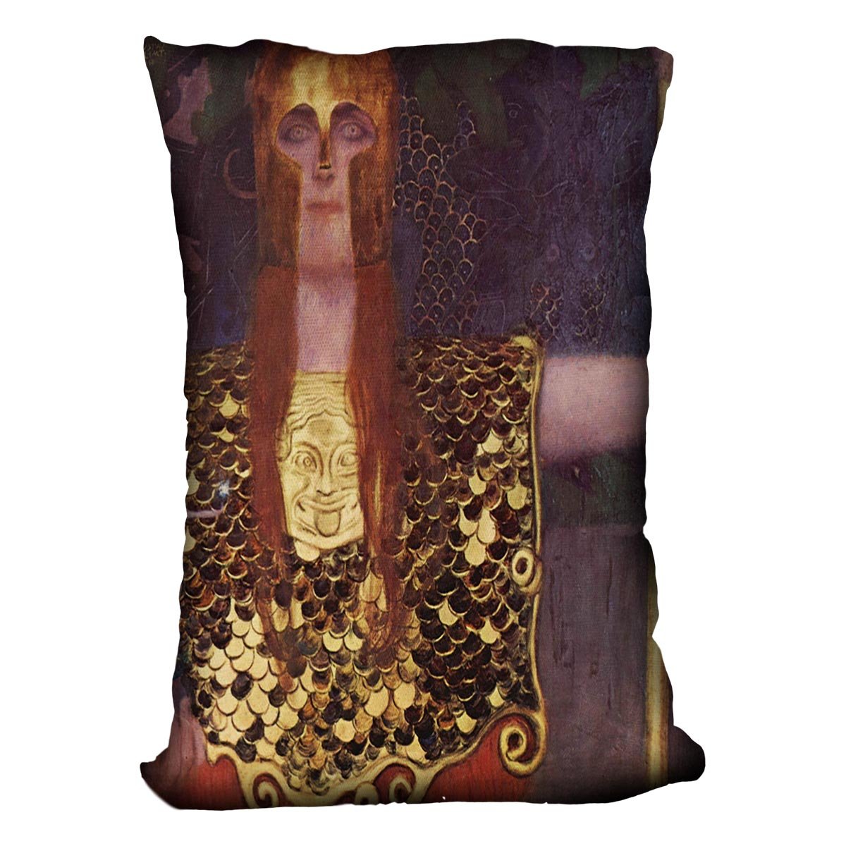 Pallas Athena by Klimt Throw Pillow