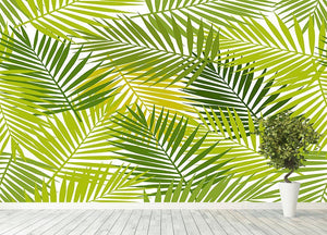 Palm leaf silhouettes seamless Wall Mural Wallpaper - Canvas Art Rocks - 4