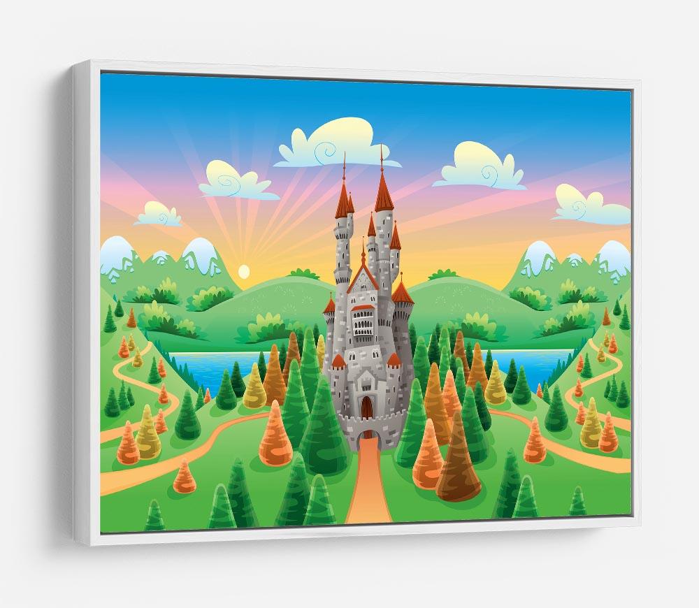 Panorama with medieval castle HD Metal Print
