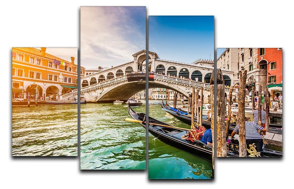 Panoramic view of Canal Grande 4 Split Panel Canvas  - Canvas Art Rocks - 1