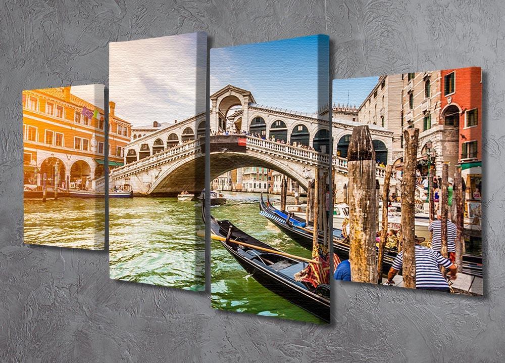 Panoramic view of Canal Grande 4 Split Panel Canvas  - Canvas Art Rocks - 2
