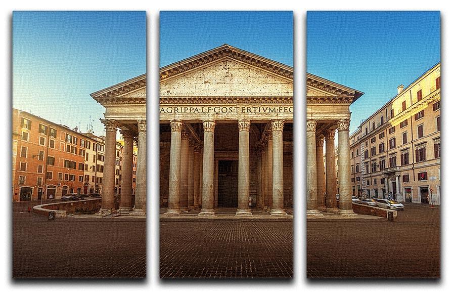 Pantheon in Rome 3 Split Panel Canvas Print - Canvas Art Rocks - 1