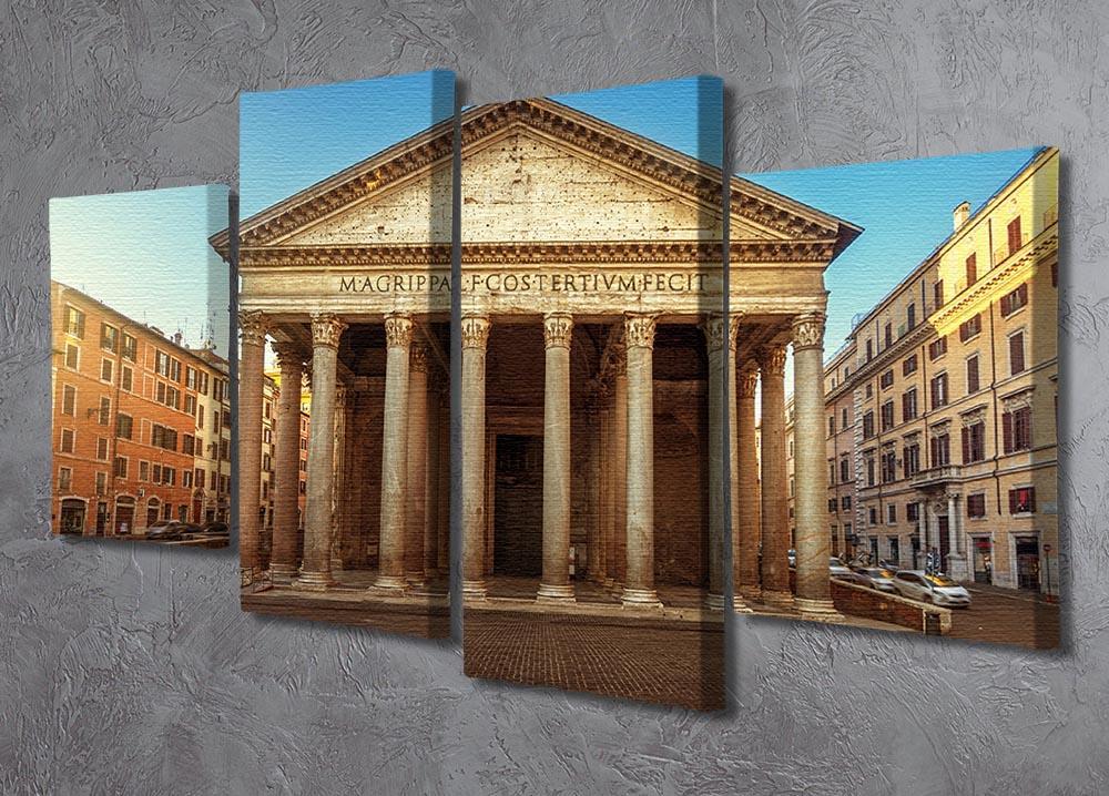 Pantheon in Rome 4 Split Panel Canvas  - Canvas Art Rocks - 2