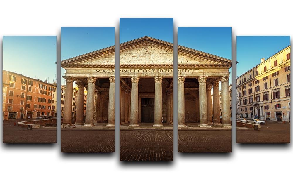 Pantheon in Rome 5 Split Panel Canvas  - Canvas Art Rocks - 1