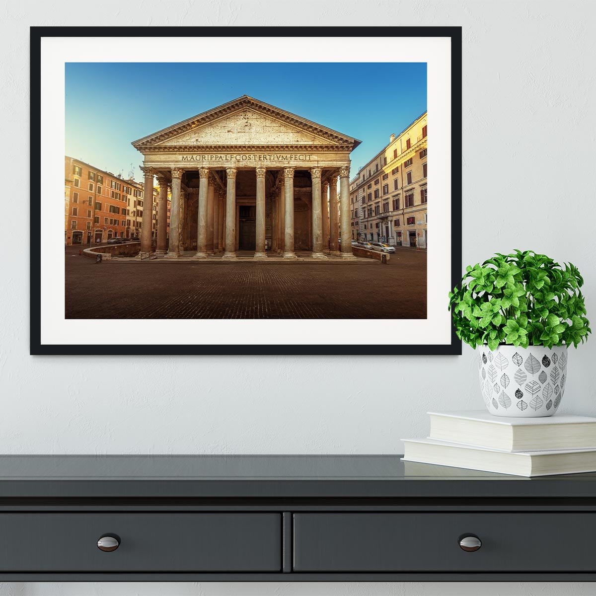 Pantheon in Rome Framed Print - Canvas Art Rocks - 1