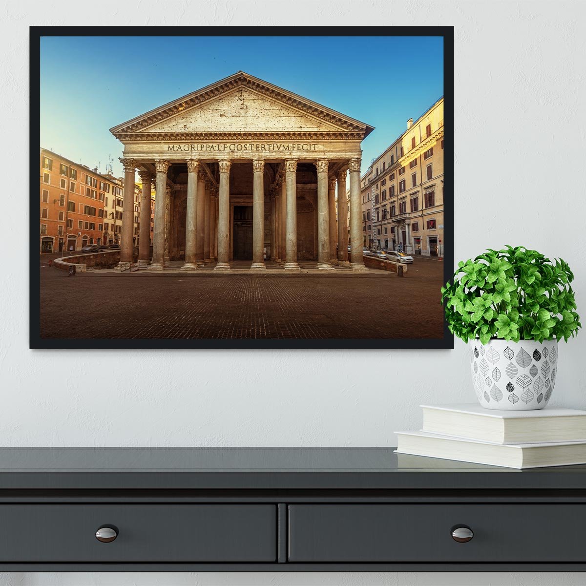Pantheon in Rome Framed Print - Canvas Art Rocks - 2