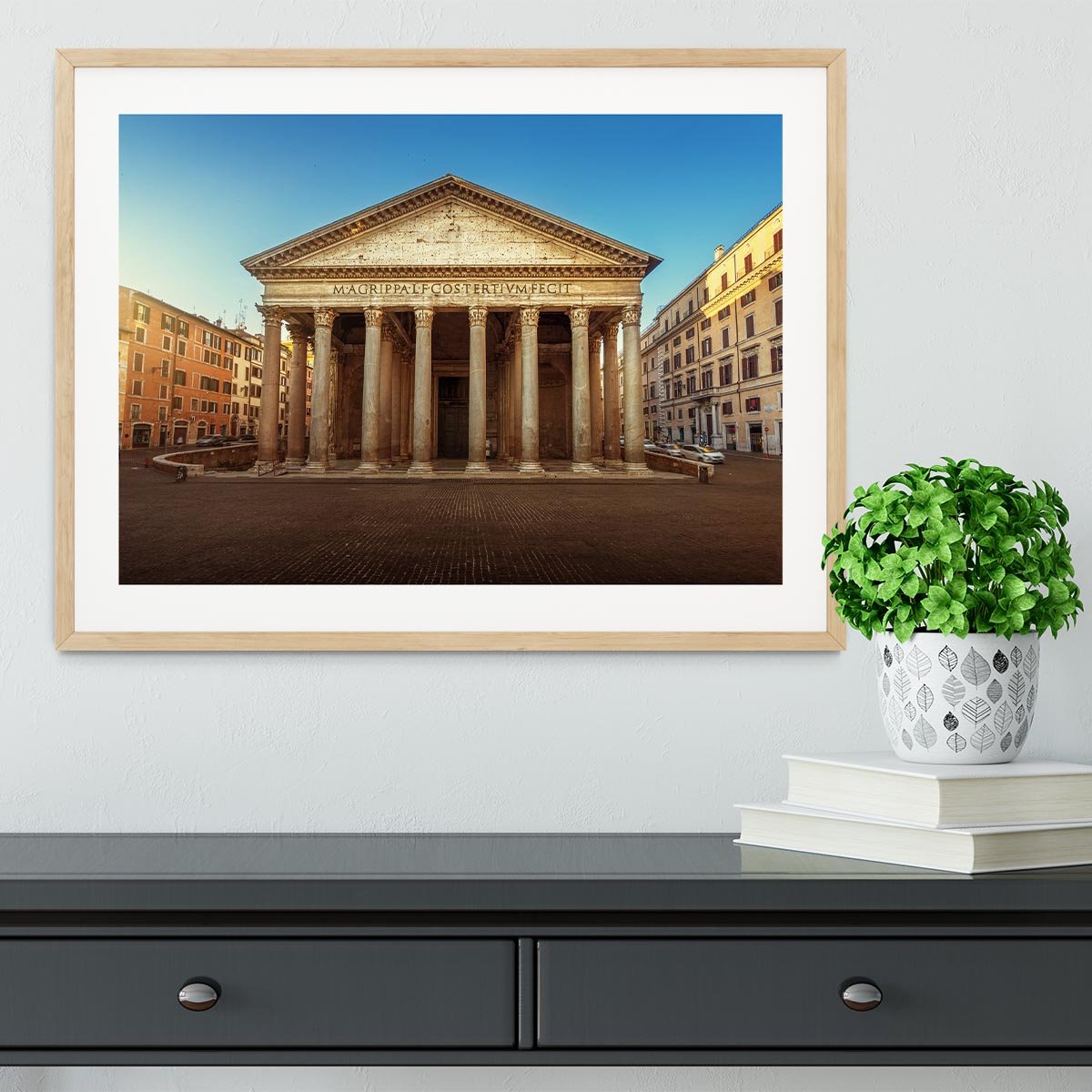 Pantheon in Rome Framed Print - Canvas Art Rocks - 3