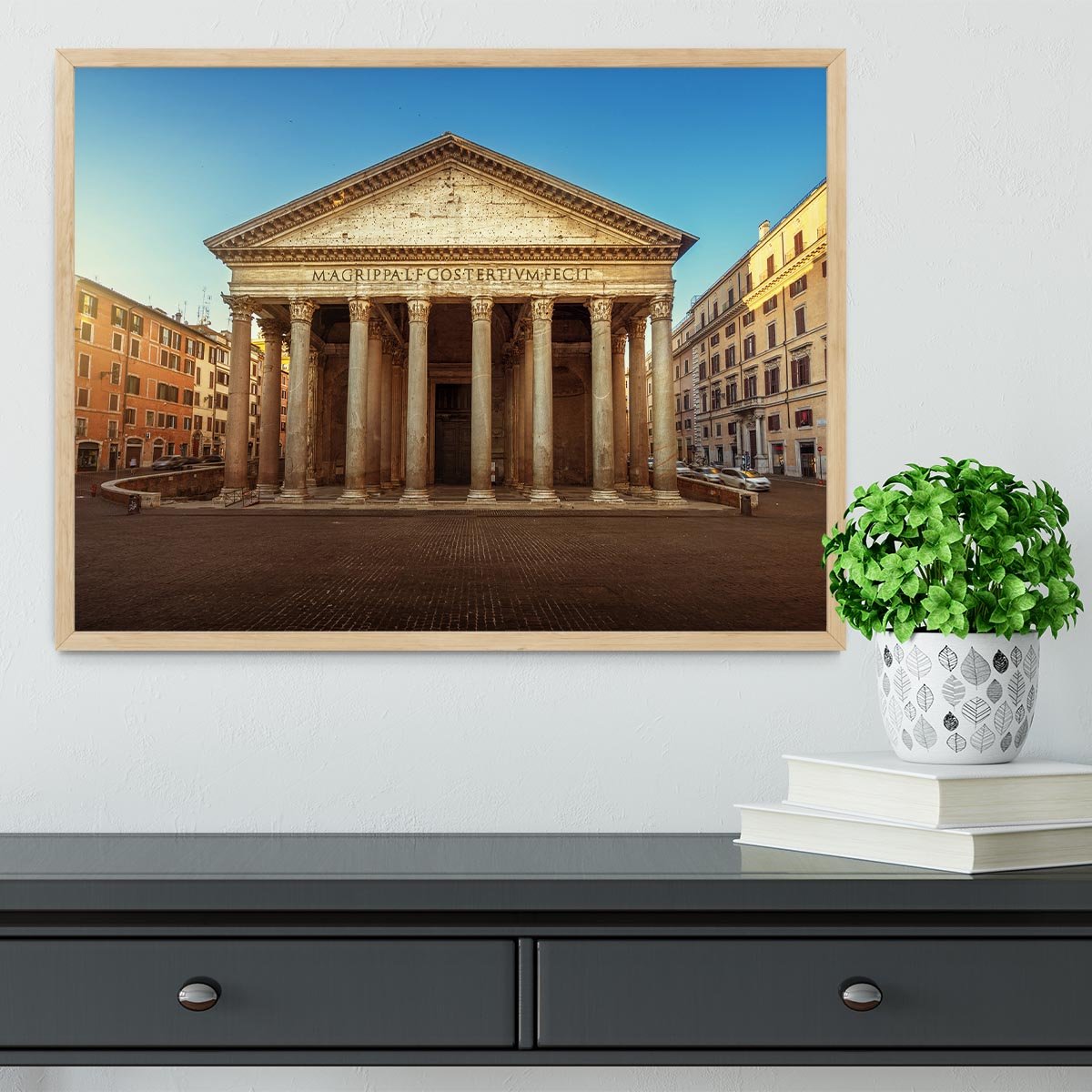 Pantheon in Rome Framed Print - Canvas Art Rocks - 4