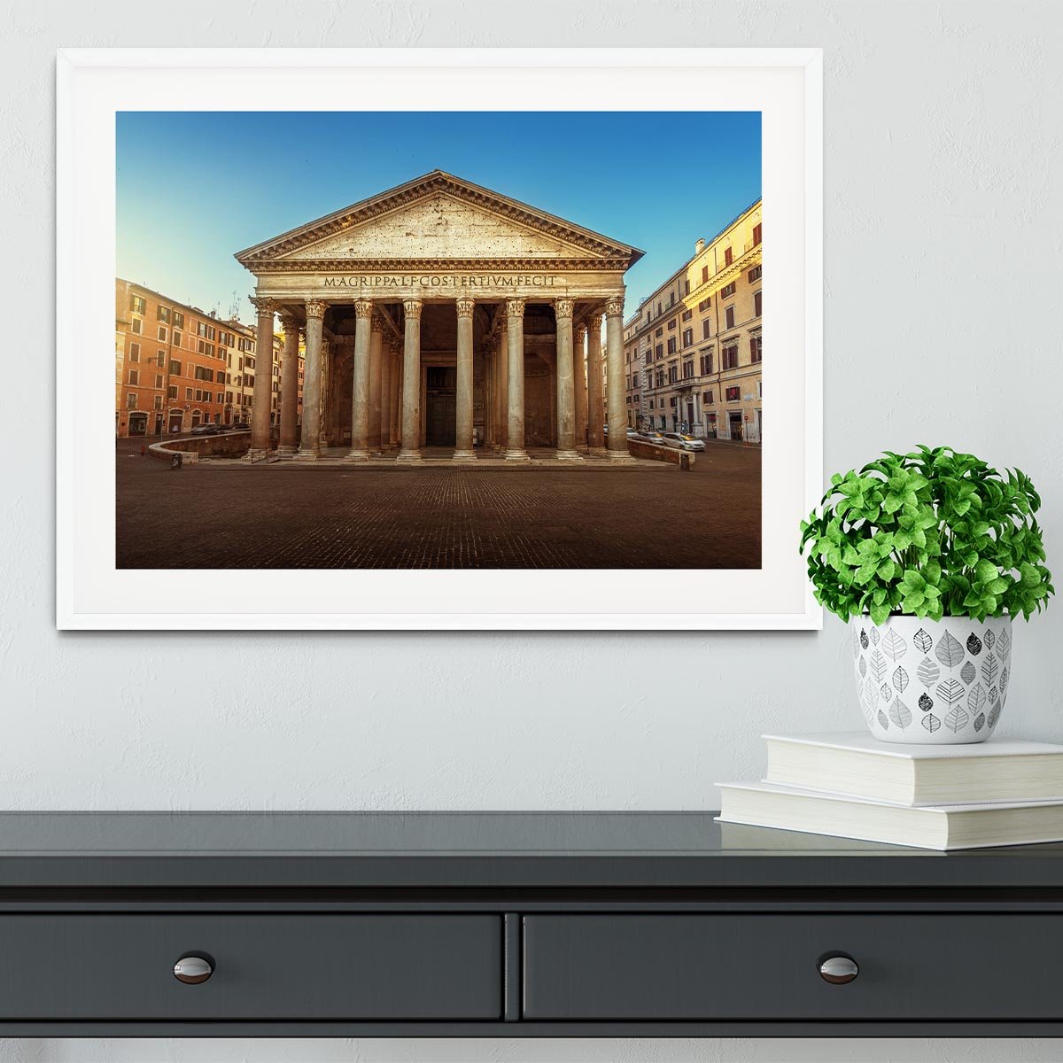 Pantheon in Rome Framed Print - Canvas Art Rocks - 5
