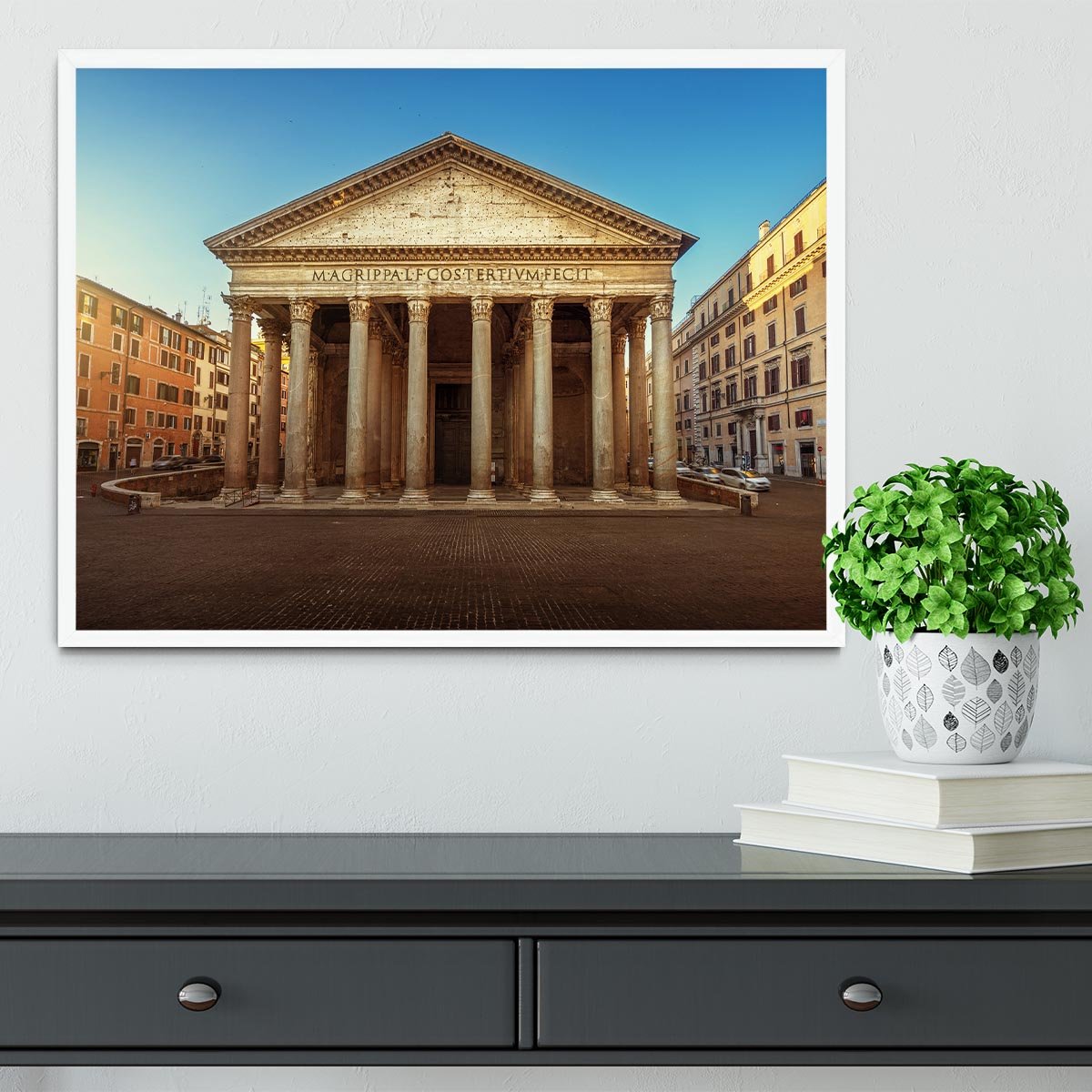 Pantheon in Rome Framed Print - Canvas Art Rocks -6
